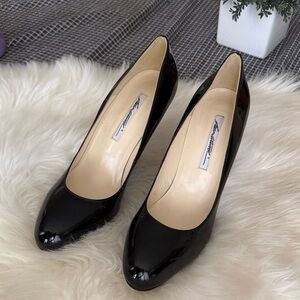 Brian Atwood Glossy Black Heels